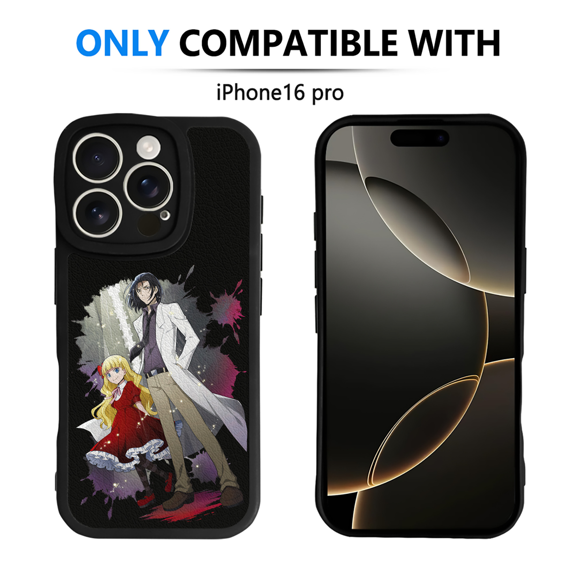 （画像用） 文豪ストレイドッグス Bungo Stray Dogs 【iPhone 16シリーズ対応】シリコンスマホケース（レザー調） 材質：シリコン